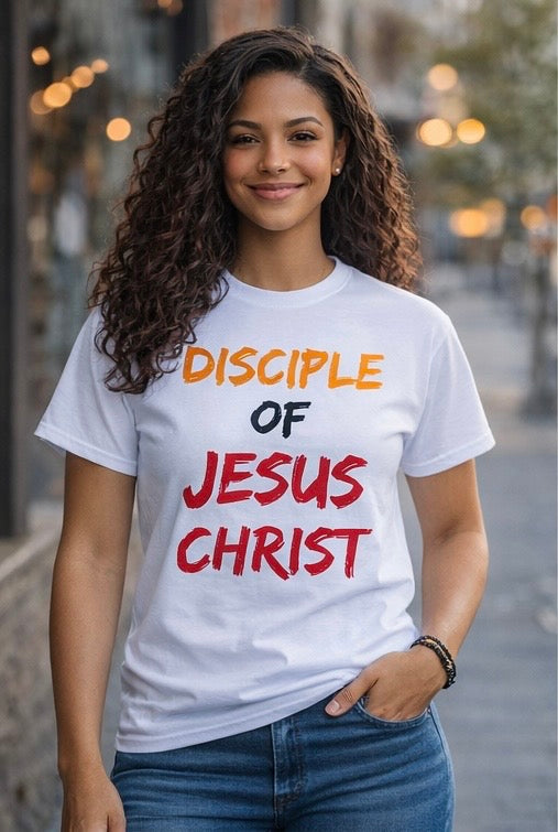 Disciple of Jesus Christ - White/Red/Black/Gold Unisex Tee